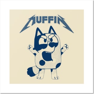 Muffin Bluey Metal Posters and Art